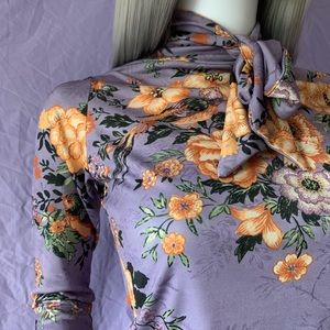 Zara Floral Printed Stretch-Poly Top